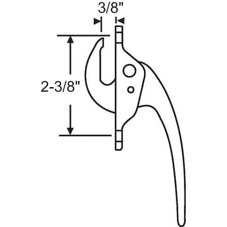 Strybuc Casement Handle  Aluminum 34-58
